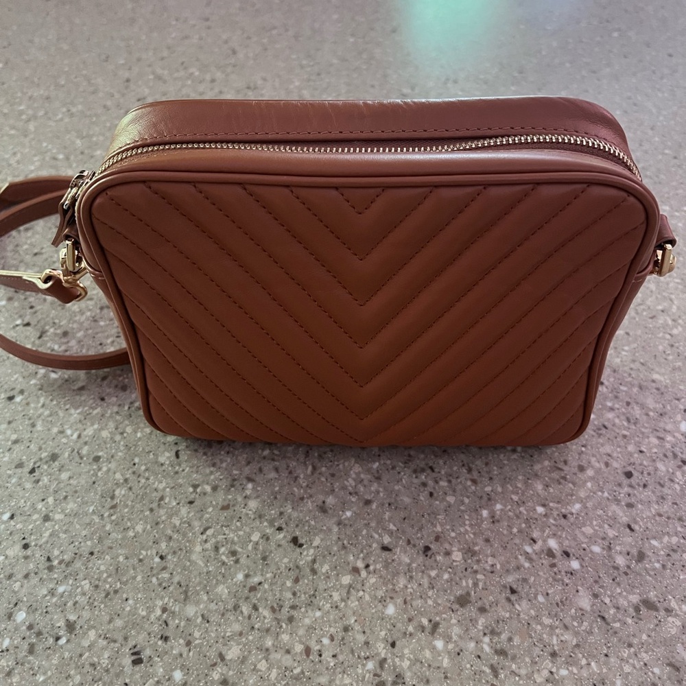 Quince Italian Leather Quilted Crossbody Bag